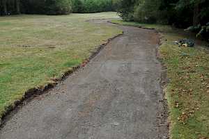 The ground is levelled with a layer of compacted sand before the CORE grid foundation is laid in place.